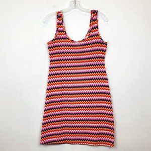 Skirtin Around Multicolor Striped T-Shirt Tank Mini Dress, Size 6, GUC